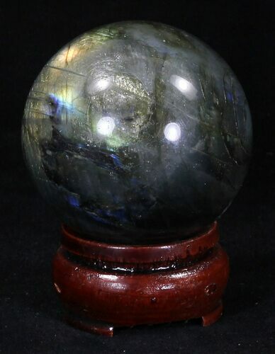 Flashy Labradorite Sphere - Great Color Play #32058